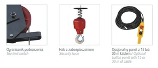 DESDEA Wciągarka elektryczna linowa budowlana 500kg/30m - do wyboru sterowanie ręczne, lina 08179945 - Wciągarki - miniaturka - grafika 8
