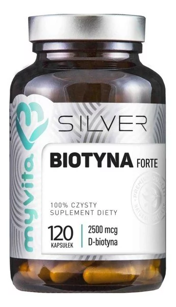 MYVITA SILVER 100% Biotyna 2500mcg, 120kaps. MyVita 21PRJBIOT2