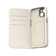 Etui i futerały do telefonów - Moshi Overture MagSafe - Skórzane etui 3w1 z klapką iPhone 15 (Eggnog White) - miniaturka - grafika 1