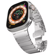 Akcesoria do smartwatchy - Steel Link Pasek Bransoleta Do Apple Watch 42/44/45/49Mm (Silver) - miniaturka - grafika 1