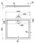 Brodziki prysznicowe - Omnires BROOKLYN90/120/PBP BROOKLYN90/120/PBP - miniaturka - grafika 1