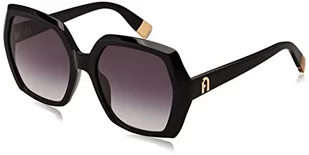 Furla Damskie okulary przeciwsłoneczne Sfu620, czarne (Shiny Black), 54, czarny (Shiny Black) - Okulary przeciwsłoneczne - miniaturka - grafika 1