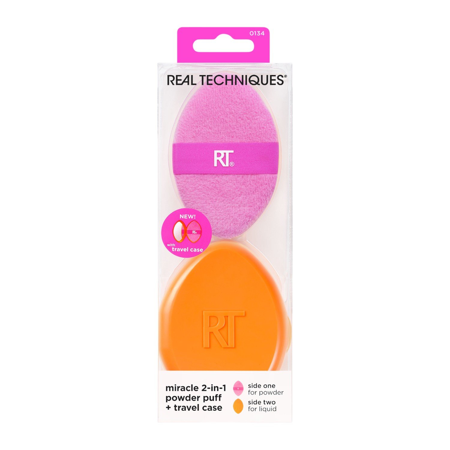 Real Techniques Puszek do pudru Powder Puff 1szt + Travel Case