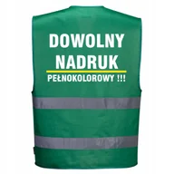 Odzież robocza - Kamizelka odblaskowa zielona 100szt PORTWEST - z dowolnym nadrukiem - miniaturka - grafika 1