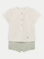 Spodenki damskie - Mayoral Komplet koszula i szorty materiałowe 1221 Kolorowy Regular Fit - miniaturka - grafika 1