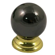 Meble modułowe i akcesoria - Czarno-złota gałka meblowa, hiszpańskiej firmy Amig. - miniaturka - grafika 1