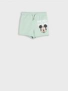 Spodnie i spodenki dla chłopców - Sinsay - Szorty Myszka Miki - zielony - miniaturka - grafika 1
