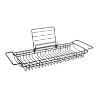 Półki łazienkowe - Czarna metalowa regulowana półka na wannę PT LIVING Tub, 61-86 cm - miniaturka - grafika 1