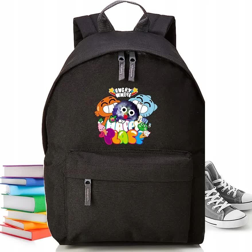 Plecak MINI Czarny GUMBALL Mały Wygodny Na Wycieczkę Do Szkoły Wzory
