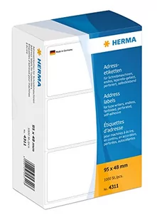 Herma Etiketten endlos wei 95x48 mm Papier matt 1000 St. - 4311 - Etykiety do drukarek - miniaturka - grafika 1