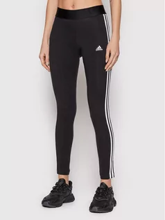 Spodnie damskie - Adidas Legginsy Loungewear Essentials 3-Stripes GL0723 Czarny Extra Slim Fit - grafika 1