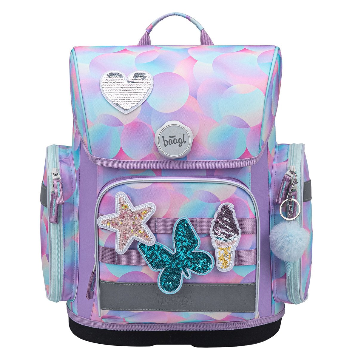BAAGL Tornister Szkolny Ergonomiczny Ergo Candy z magnetycznym zapięciem Fidlock 19L Różowy