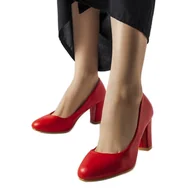 Czółenka - Inna Czerwone czółenka na słupku Ella - inna - miniaturka - grafika 1