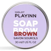 Akcesoria i kosmetyki do stylizacji brwi - Inglot Playinn, Mydło Do Brwi Soap Brow, Brown, 30ml - miniaturka - grafika 1