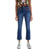 Spodnie damskie - Spodnie damskie Desigual Jerry jeansy flare z haftem-XS - miniaturka - grafika 1
