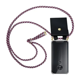 Łańcuszek Pokrowiec Do Motorola MOTO G7 POWER w Czerwono Biały Etui Obudowa Case Cover Ochronny Cadorabo - Etui i futerały do telefonów - miniaturka - grafika 1