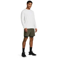 Spodenki męskie - Męskie spodenki treningowe Under Armour UA Vanish Woven 2in1 Shorts - oliwkowe/khaki - miniaturka - grafika 1