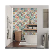 Naklejki na ścianę - Zestaw 60 naklejek ściennych Ambiance Wall Decal Cement Tiles Montanares, 15x15 cm - miniaturka - grafika 1