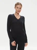 Swetry damskie - Tommy Hilfiger Sweter WW0WW39887 Granatowy Regular Fit - miniaturka - grafika 1