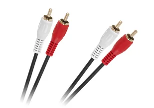 Kabel 2 x RCA - 2 x RCA 1,5m czarny 4mm - Kable - miniaturka - grafika 1