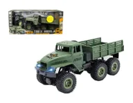 Samochody i pojazdy dla dzieci - Pojazd ciężarówka wojskowa sterowana pilotem ze światłem - SWEDE - miniaturka - grafika 1