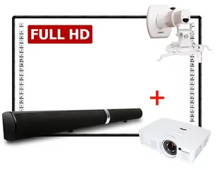 ZESTAW INTERAKTYWNY BLACK FULL HD STANDARD 90 - Tablice interaktywne - miniaturka - grafika 1