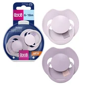 Smoczki uspokajające - LOVI Prime Dynamiczny Smoczek Silikonowy Uspokajający Lilac/Violet 6-18m 2-pak - miniaturka - grafika 1
