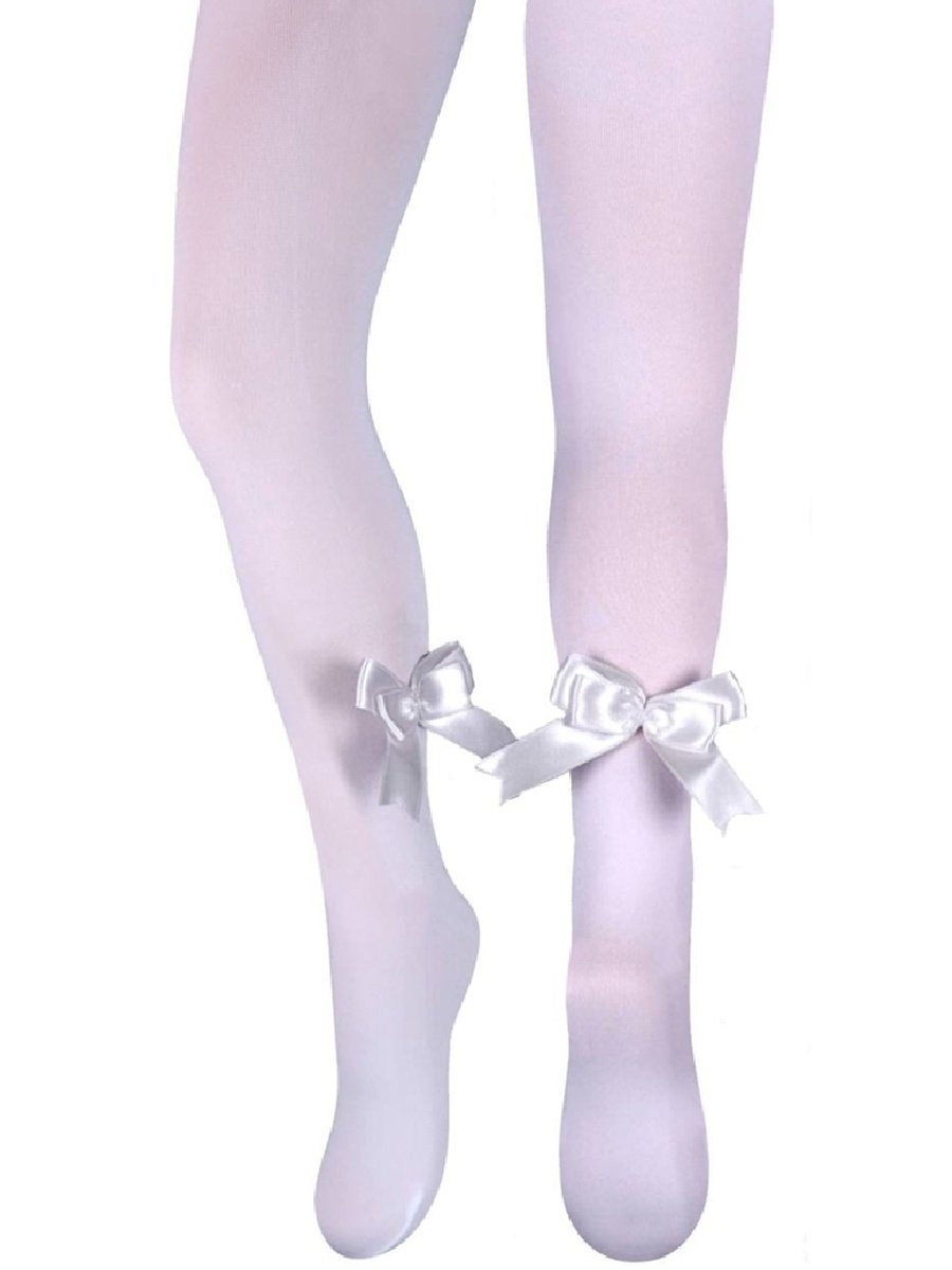 Rajstopy dziewczęce, białe, mikrofibra, Milusie r.104/110