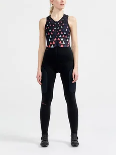 Craft Spodnie kolarskie "ADV Bike Subz Bib- Tights" w kolorze czarnym ze wzorem - Spodnie sportowe damskie - miniaturka - grafika 1
