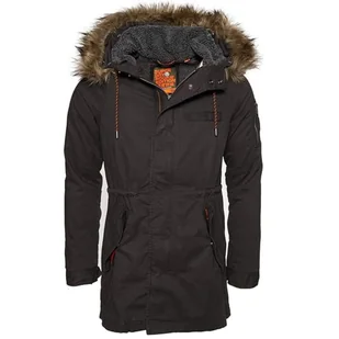 Kurtka męska parka Superdry Mountain Rookie Aviator zimowa czarna z kapturem-XXL - Kurtki męskie - miniaturka - grafika 1