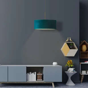 LYSNE Nowoczesny zwis SINTRA VELVET fi 50 cm kolor zieleń butelkowa 14531V/14 kolor zieleń butelkowa - Lampy sufitowe - miniaturka - grafika 13