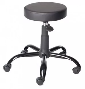 Taboret okrągły Black SNO - Krzesła i taborety kosmetyczne - miniaturka - grafika 1