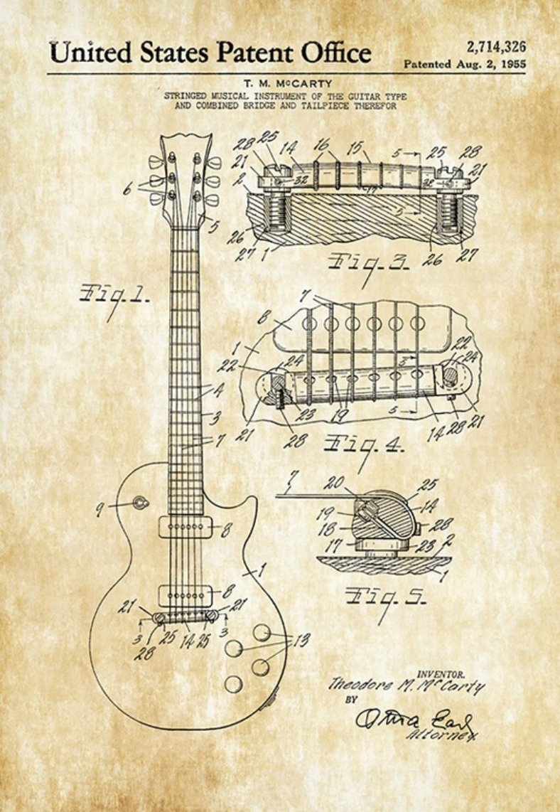 PODKŁADKA POD MYSZ Nadruk 22x18 cm Patent na gitarę McCarty Tekst Prezent