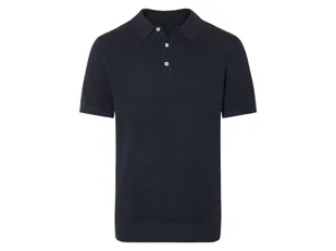 esmara Men Koszulka polo premium męska z bawełny (Granatowy, M (48/50)) - Koszulki męskie - miniaturka - grafika 1