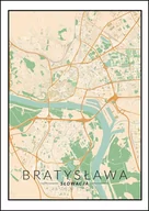 Plakaty - Galeria Plakatu, Plakat, Bratysława Mapa Kolorowa, 29,7x42 cm - miniaturka - grafika 1