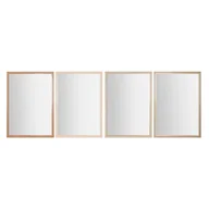 Lustra - Home ESPRIT Lustro ścienne Biały Brązowy Beżowy Szary Szkło Polistyrenowe 66 x 2 x 92 cm (4 sztuki) - miniaturka - grafika 1