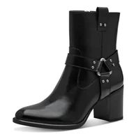 Kozaki damskie - Marco Tozzi Damskie botki Zip+Slip 2-25393-43 modne kozaki, czarne, 42 EU, czarny, 42 EU - miniaturka - grafika 1
