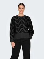 Swetry damskie - ONLY Sweter w kolorze czarnym - miniaturka - grafika 1
