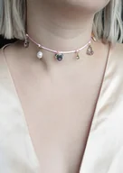 Naszyjniki - Różowy choker DOGGY - miniaturka - grafika 1