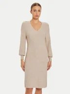 Sukienki - ONLY Sukienka dzianinowa Katia 15312844 Beżowy Regular Fit - miniaturka - grafika 1