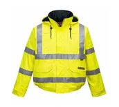 Odzież robocza - Trudnopalna Kurtka ostrzegawcza i antystatyczna Bomber Bizflame Rain S773 Portwest-Żółta - miniaturka - grafika 1