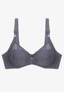 Granatowy Ażurowy Biustonosz z Regulowanymi Ramiączkami Zapinany na Haftki Missana - Biustonosze - miniaturka - grafika 1