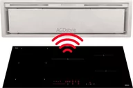 Zestawy AGD - Zestaw FALMEC płyta indukcyjna 90 H2H | 90x50 + okap GRUPA SILNIKOWA PLUS 105 biały - miniaturka - grafika 1