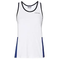 Koszulki i topy damskie - Head Club Tank Top G dziewczęce T-shirty biały white/royal 140 816469-WHRO140 - miniaturka - grafika 1