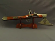 Repliki - broń - REPLIKA PISTOLET Z TOPOREM NA STOJAKU DENIX MODEL 1010+801 - miniaturka - grafika 1