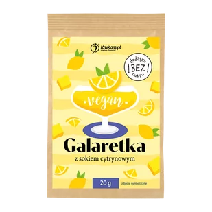 KruKam Galaretka wegańska cytrynowa 20 g - Galaretki - miniaturka - grafika 1