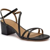 Sandały damskie - BOSS BLACK Skórzane sandały na słupku Emberlyn_San50_VC - miniaturka - grafika 1