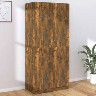 Lumarko Szafa, przydymiony dąb, 90x52x200 cm, materiał drewnopochodny - Szafy - miniaturka - grafika 1