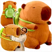 Plecaki - Duża Kapibara Maskotka 80CM XXXL Z Plecakiem Żółwiem Żółw Borsuk Bóbr - miniaturka - grafika 1