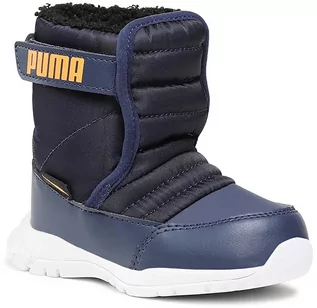 Śniegowce damskie - Śniegowce dziecięce Puma NIEVE BOOT WTR AC INF wodoodporne na śnieg ocieplane granatowe (38074606) - grafika 1